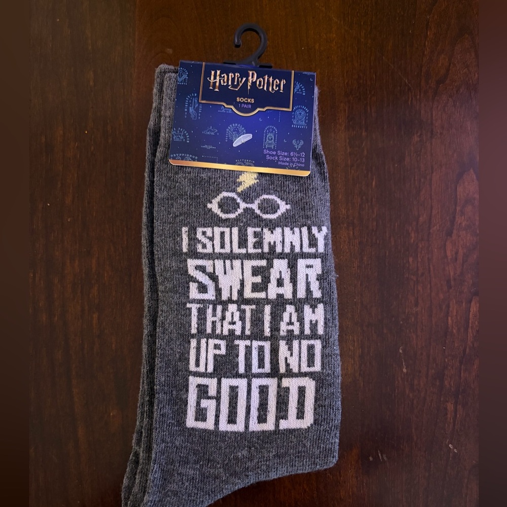 Warner Bros. Harry Potter Gray Casual Socks